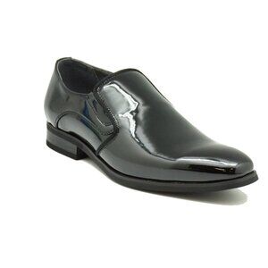 La Milano Men Patina Bart Black Patent Leather Formal Dress Slip-On Shoes Sz 14D